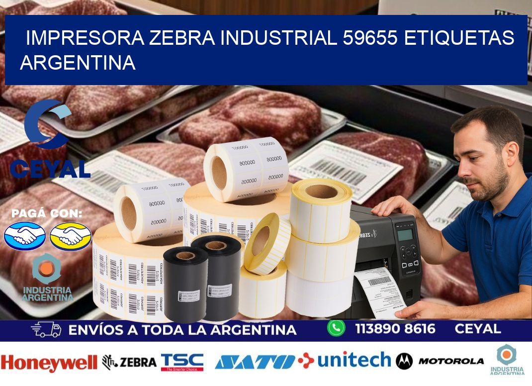 Impresora zebra industrial 59655 etiquetas argentina