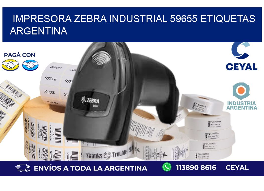 Impresora zebra industrial 59655 etiquetas argentina