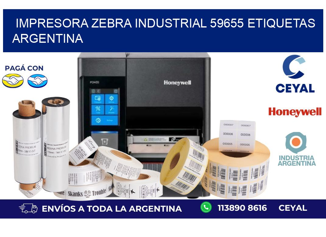 Impresora zebra industrial 59655 etiquetas argentina