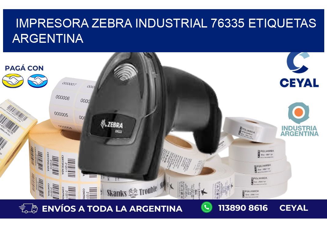 Impresora zebra industrial 76335 etiquetas argentina