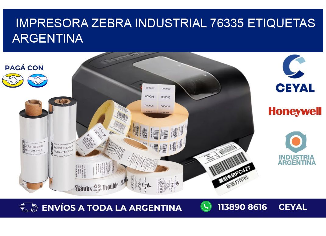Impresora zebra industrial 76335 etiquetas argentina