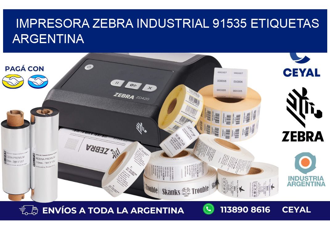 Impresora zebra industrial 91535 etiquetas argentina