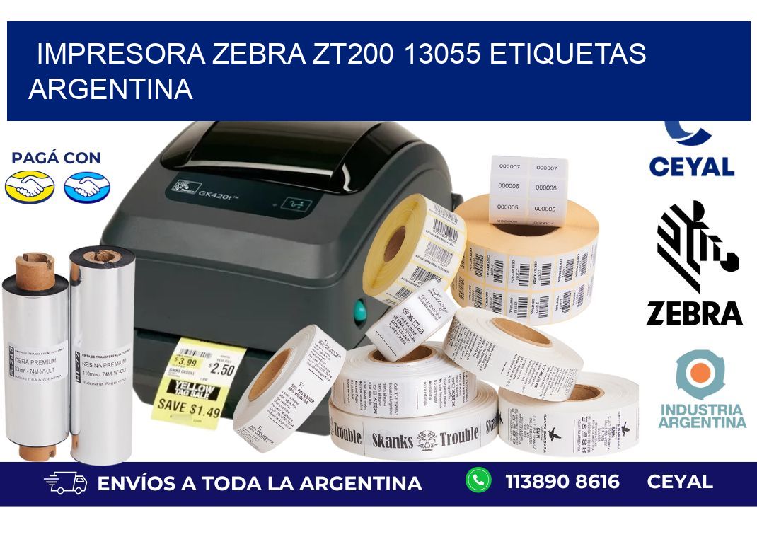 Impresora zebra zt200 13055 etiquetas argentina