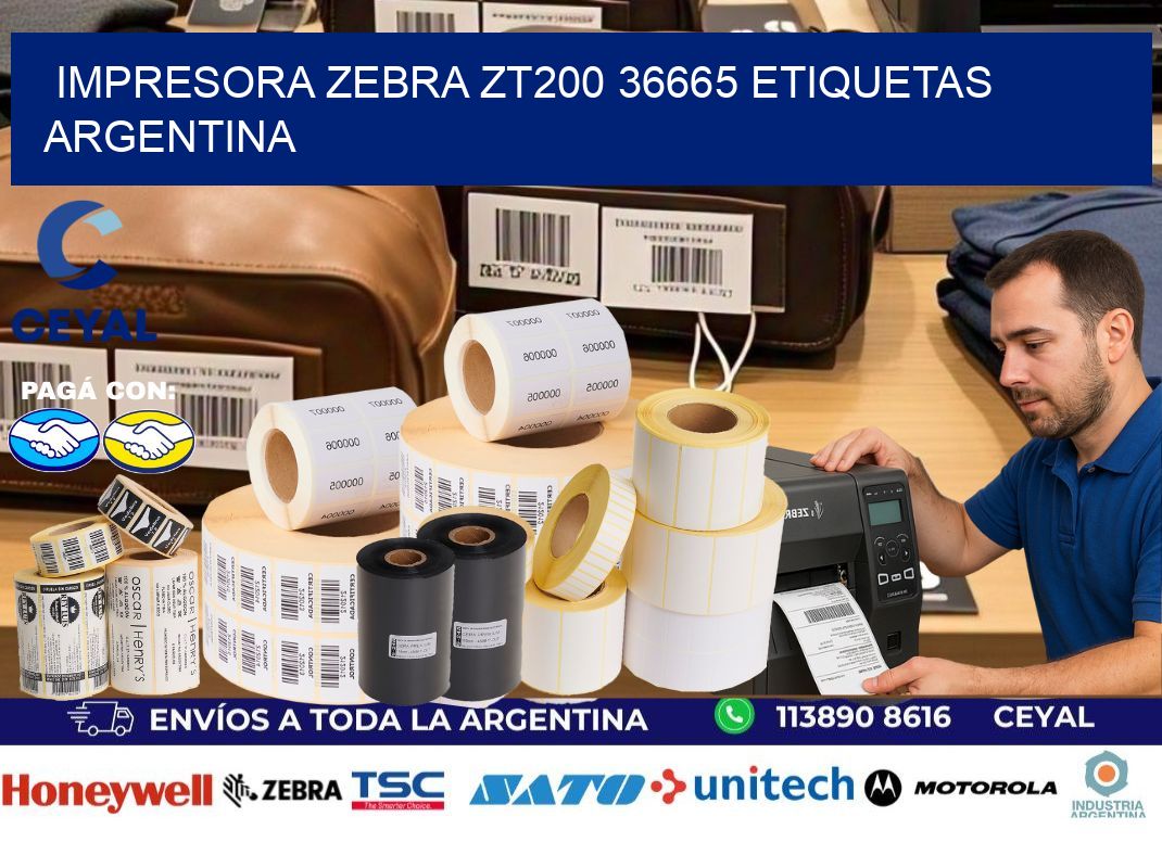 Impresora zebra zt200 36665 etiquetas argentina