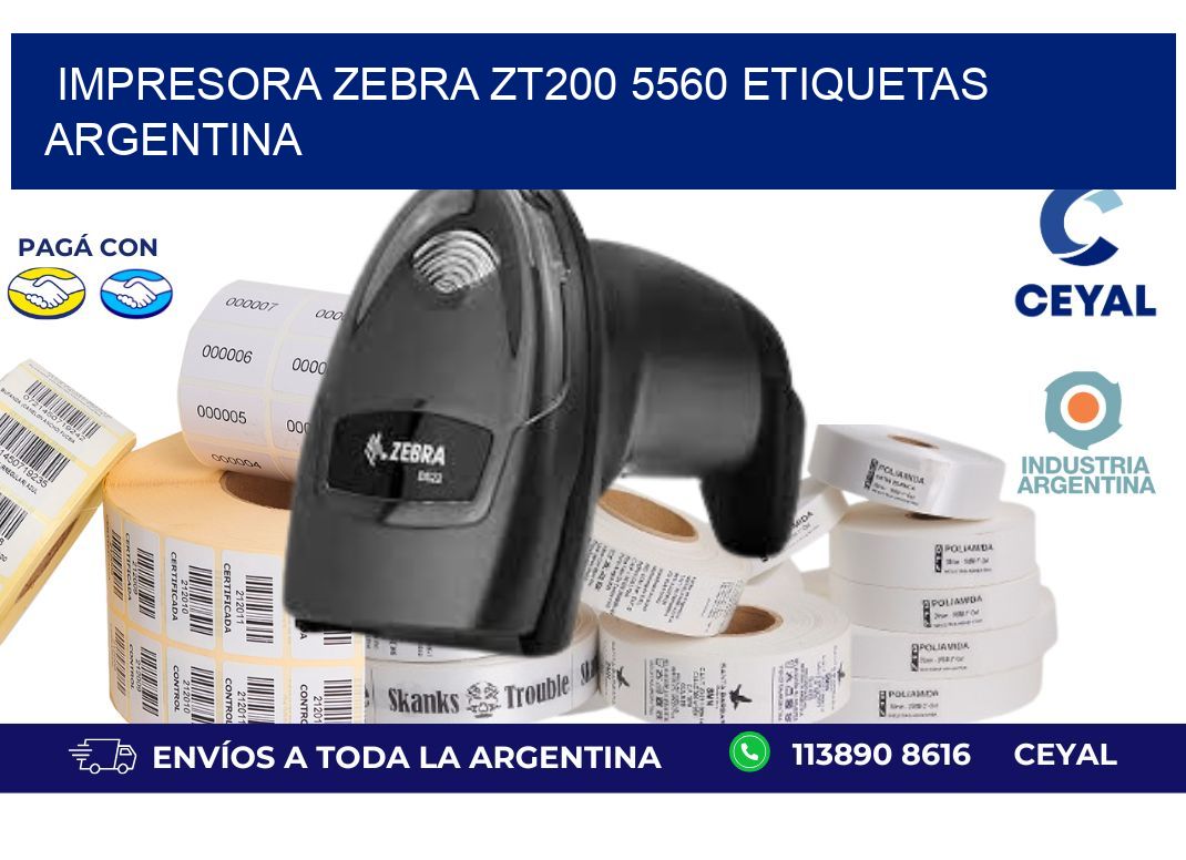 Impresora zebra zt200 5560 etiquetas argentina