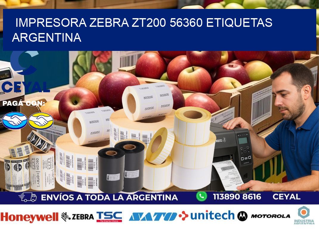 Impresora zebra zt200 56360 etiquetas argentina