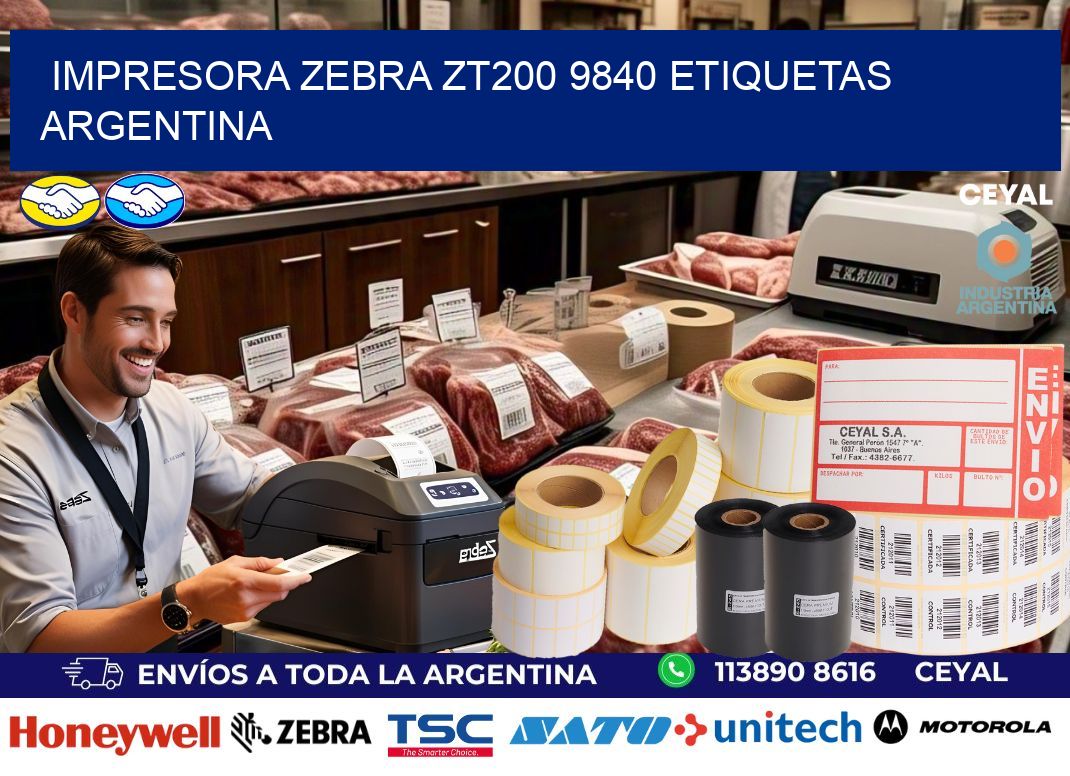 Impresora zebra zt200 9840 etiquetas argentina
