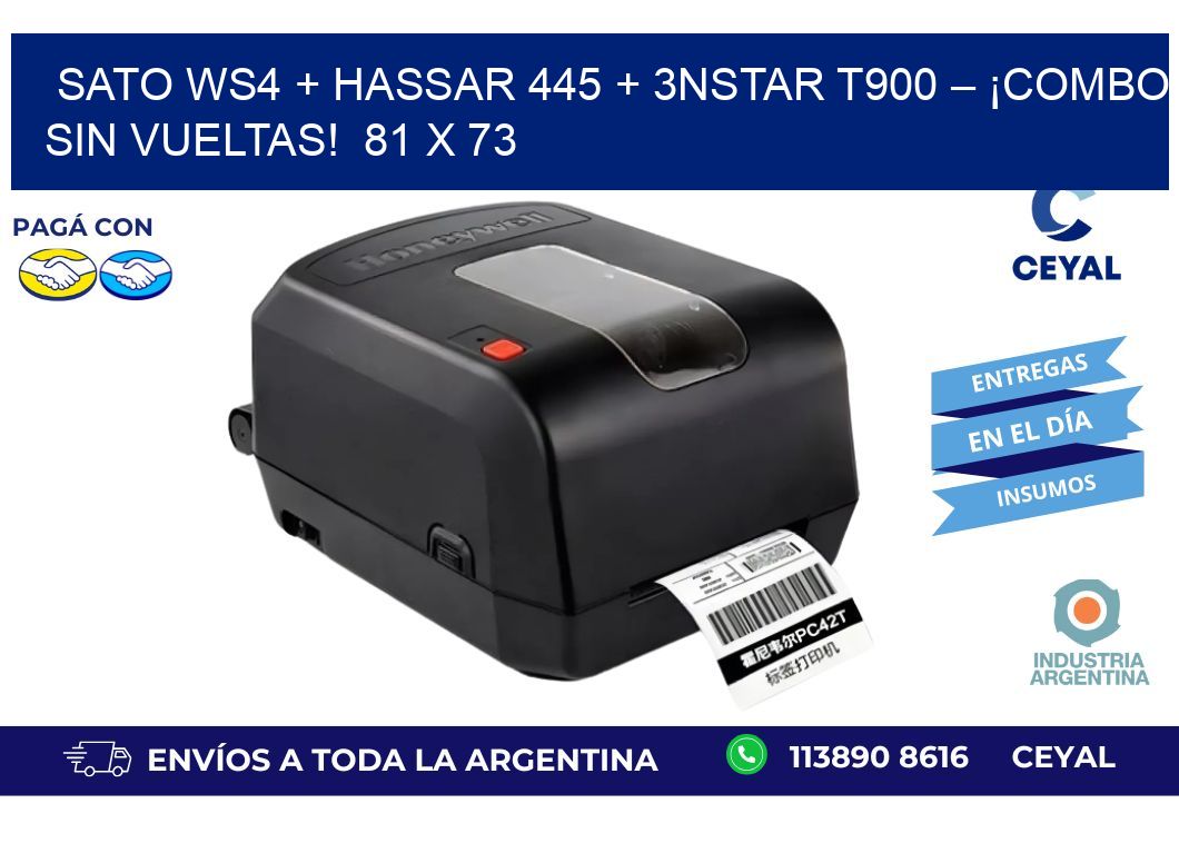 SATO WS4 + Hassar 445 + 3nStar T900 – ¡Combo sin vueltas!  81 x 73