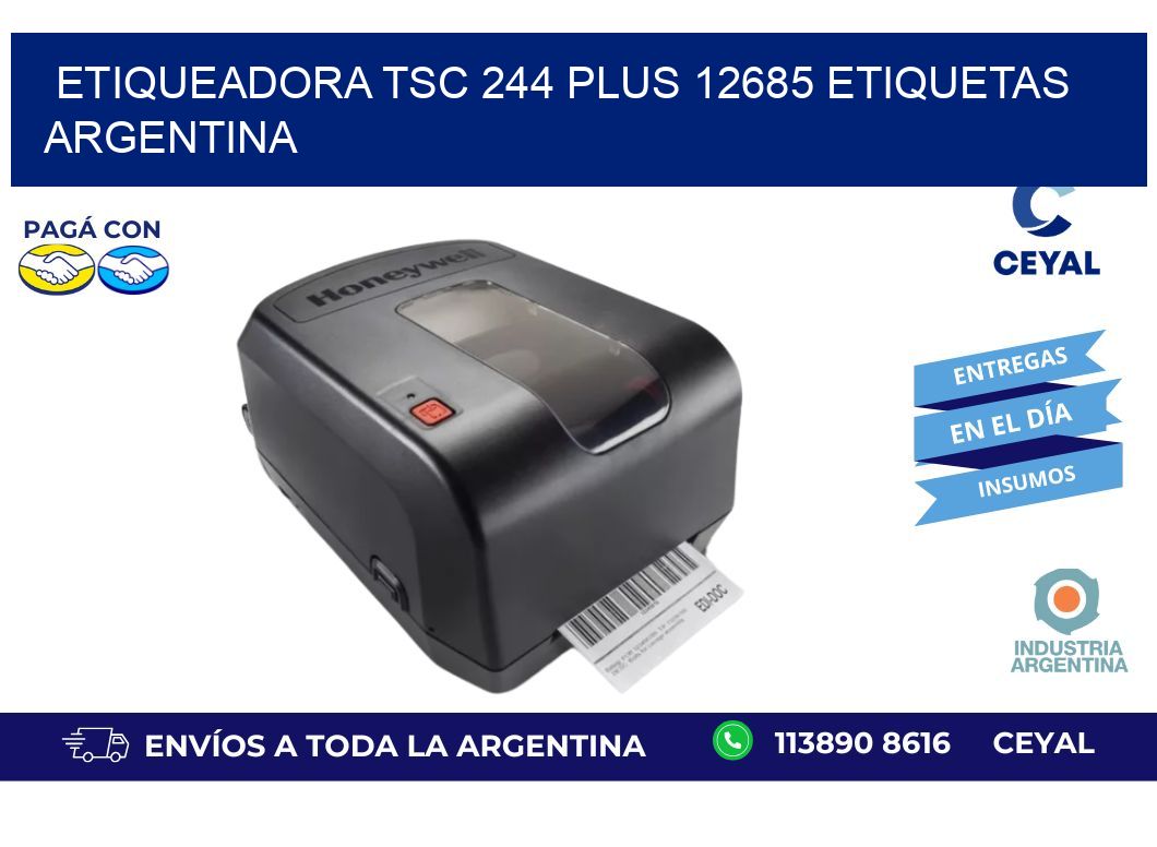 etiqueadora tsc 244 plus 12685 etiquetas argentina