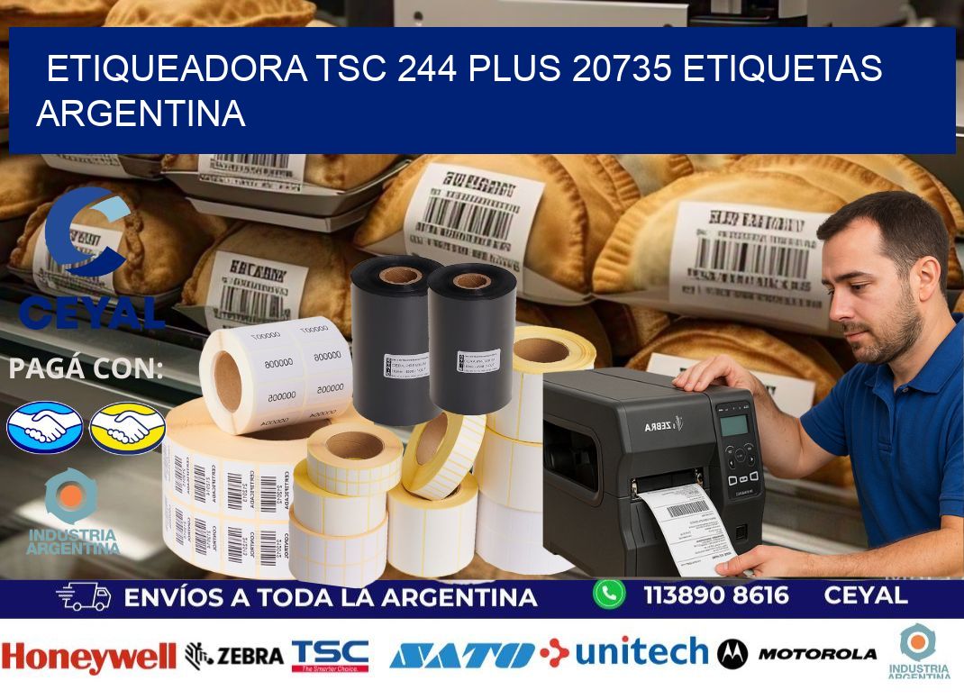 etiqueadora tsc 244 plus 20735 etiquetas argentina