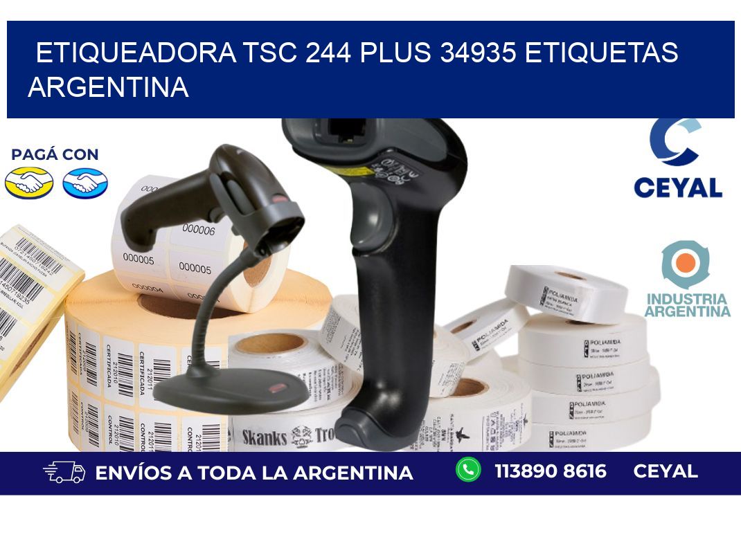 etiqueadora tsc 244 plus 34935 etiquetas argentina
