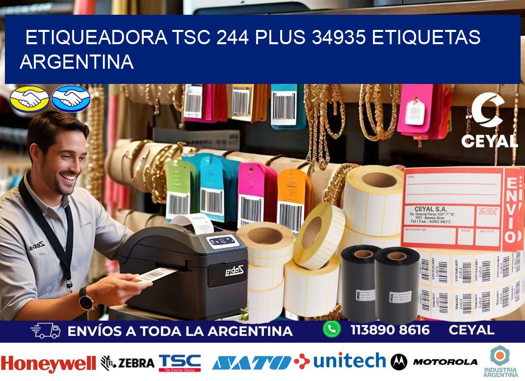 etiqueadora tsc 244 plus 34935 etiquetas argentina