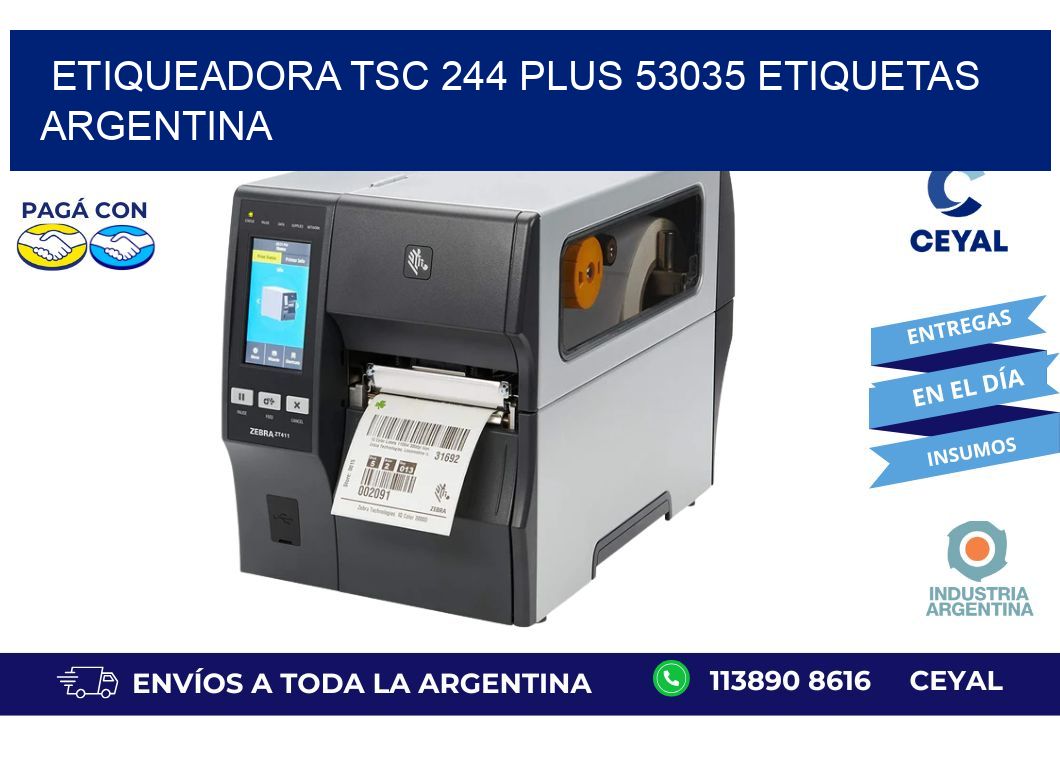 etiqueadora tsc 244 plus 53035 etiquetas argentina