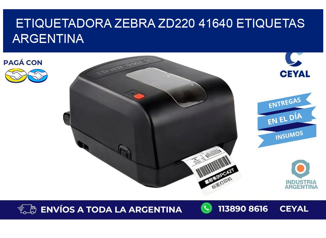 etiquetadora zebra zd220 41640 etiquetas argentina