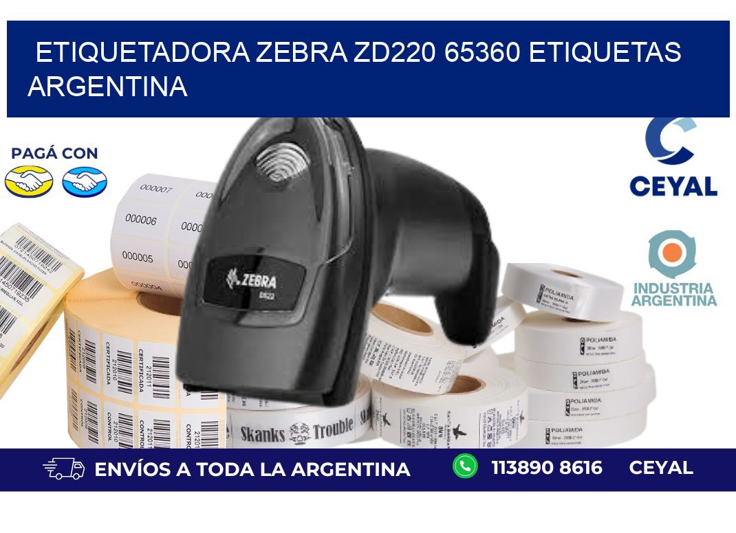 etiquetadora zebra zd220 65360 etiquetas argentina