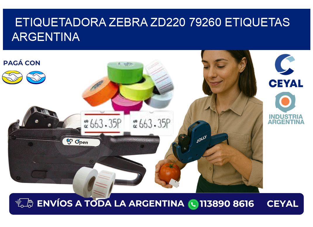 etiquetadora zebra zd220 79260 etiquetas argentina