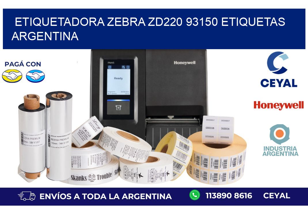 etiquetadora zebra zd220 93150 etiquetas argentina