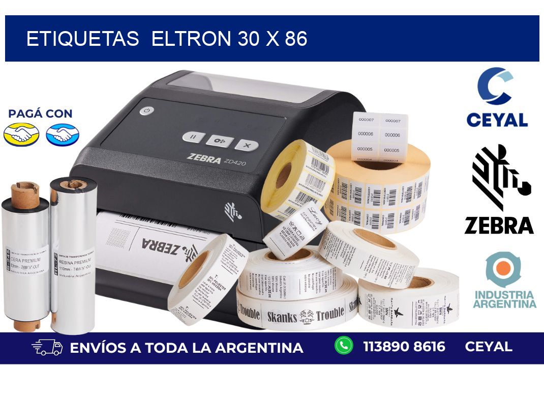 etiquetas  eltron 30 x 86
