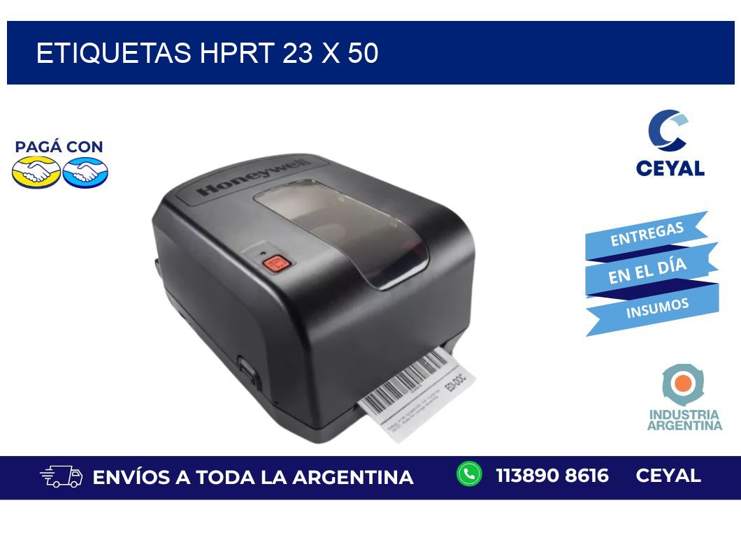 etiquetas hprt 23 x 50