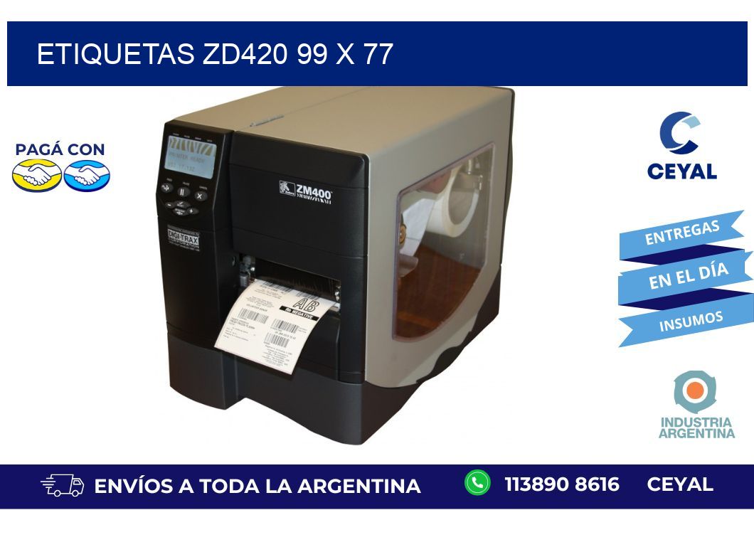 etiquetas zd420 99 x 77