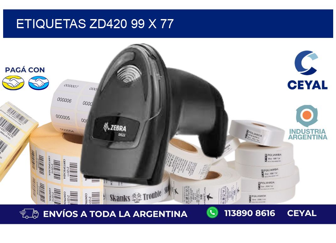 etiquetas zd420 99 x 77