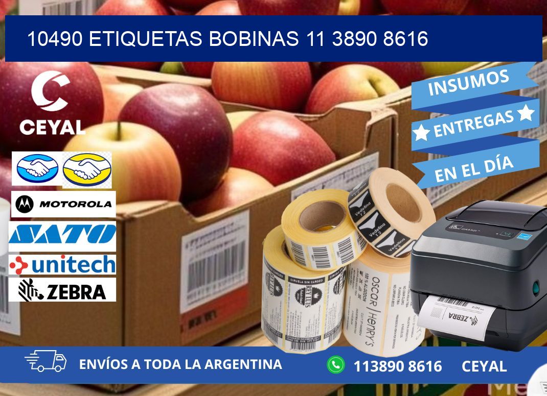 10490 ETIQUETAS BOBINAS 11 3890 8616