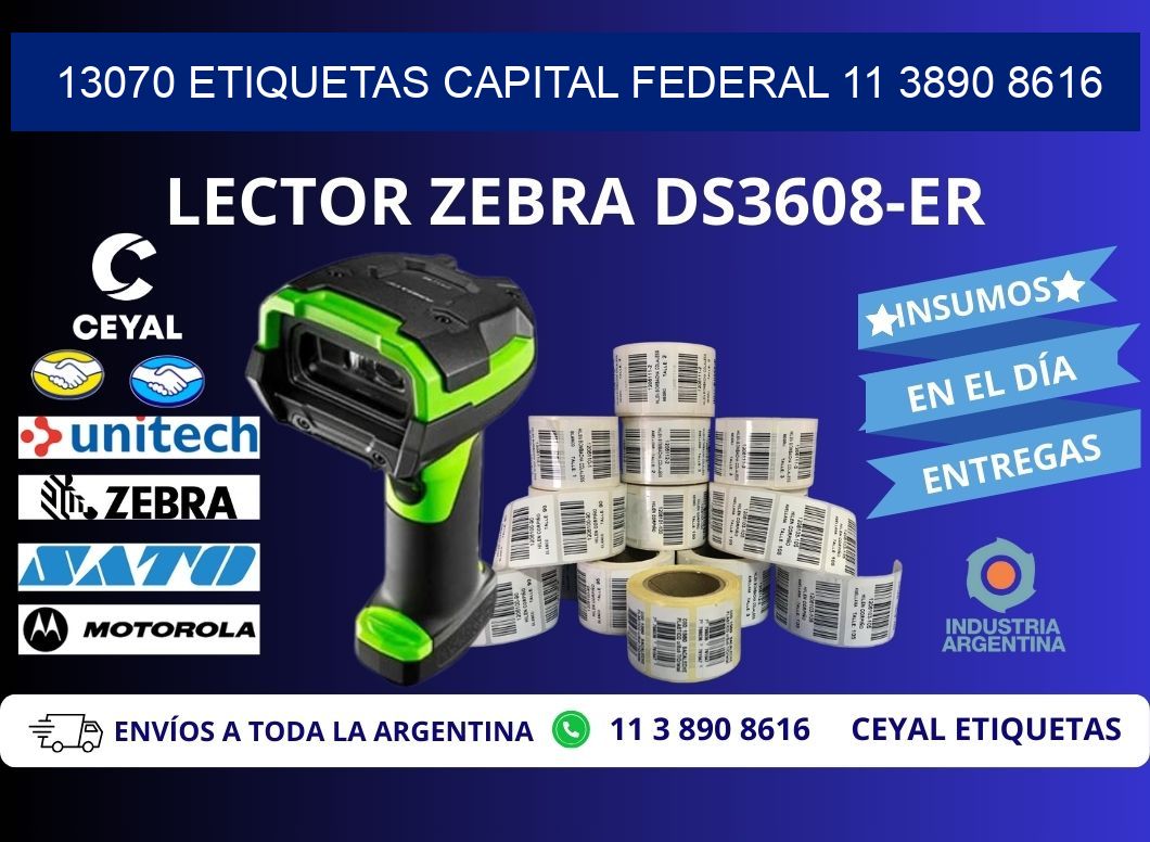 13070 ETIQUETAS CAPITAL FEDERAL 11 3890 8616