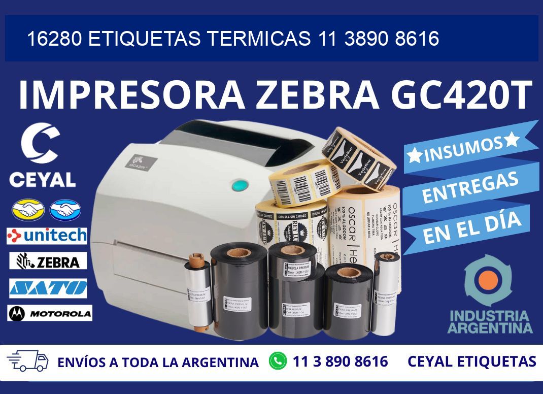 16280 ETIQUETAS TERMICAS 11 3890 8616