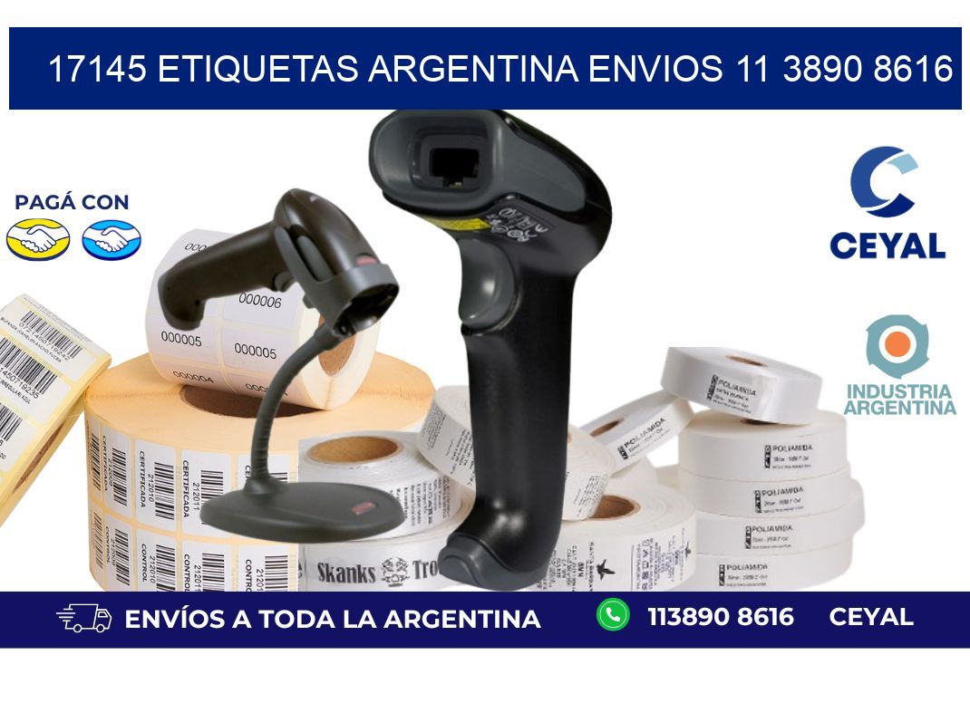 17145 ETIQUETAS ARGENTINA ENVIOS 11 3890 8616