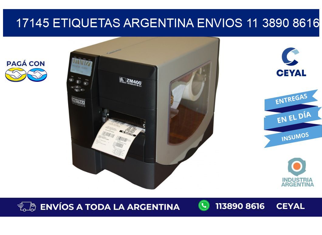 17145 ETIQUETAS ARGENTINA ENVIOS 11 3890 8616