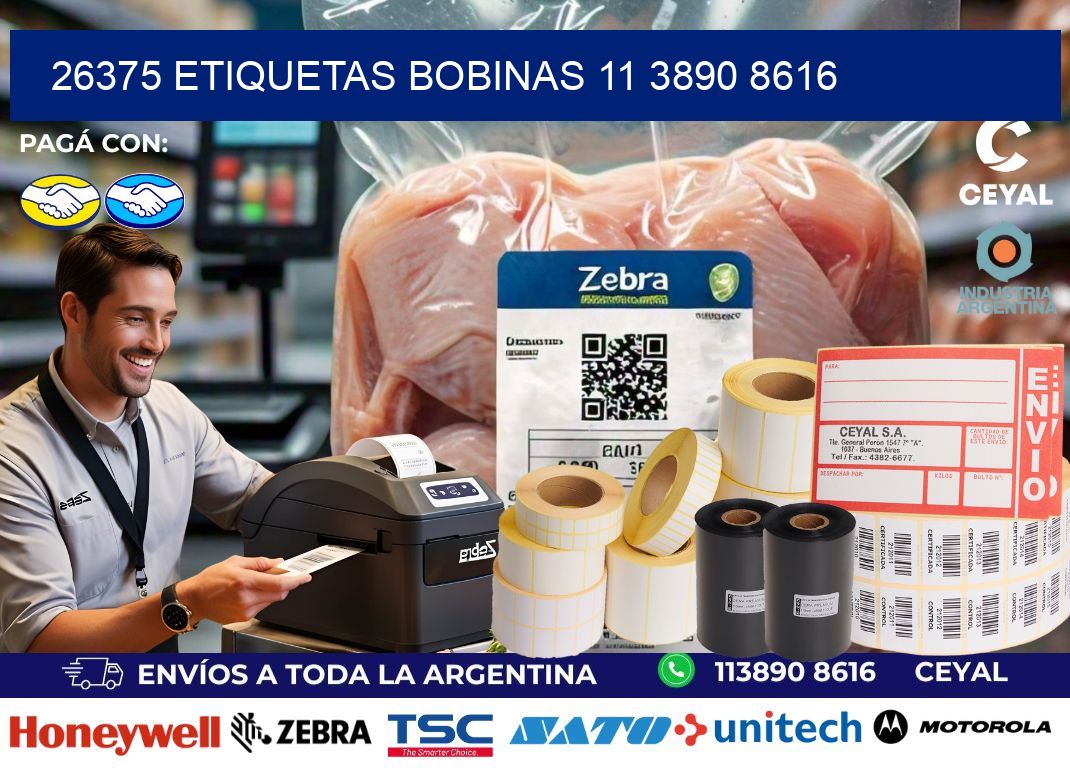 26375 ETIQUETAS BOBINAS 11 3890 8616