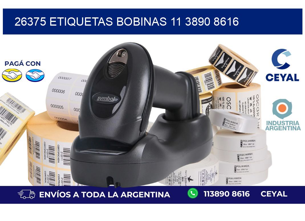 26375 ETIQUETAS BOBINAS 11 3890 8616