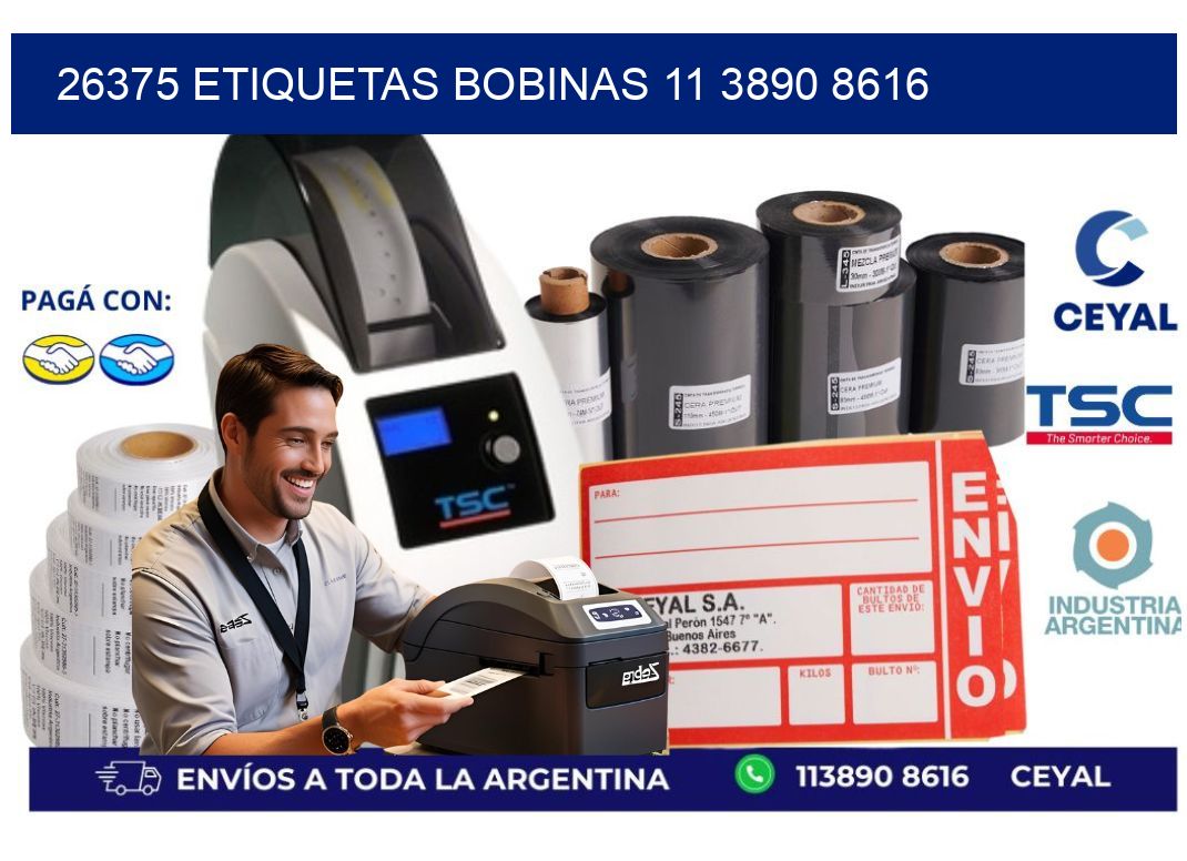 26375 ETIQUETAS BOBINAS 11 3890 8616