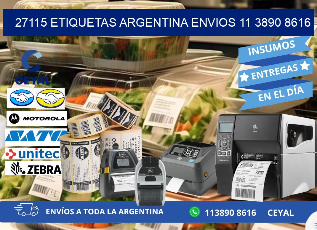 27115 ETIQUETAS ARGENTINA ENVIOS 11 3890 8616