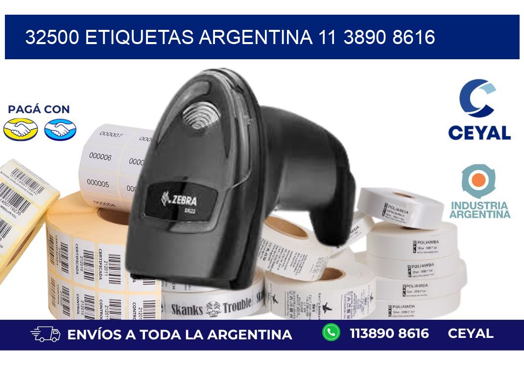 32500 ETIQUETAS ARGENTINA 11 3890 8616