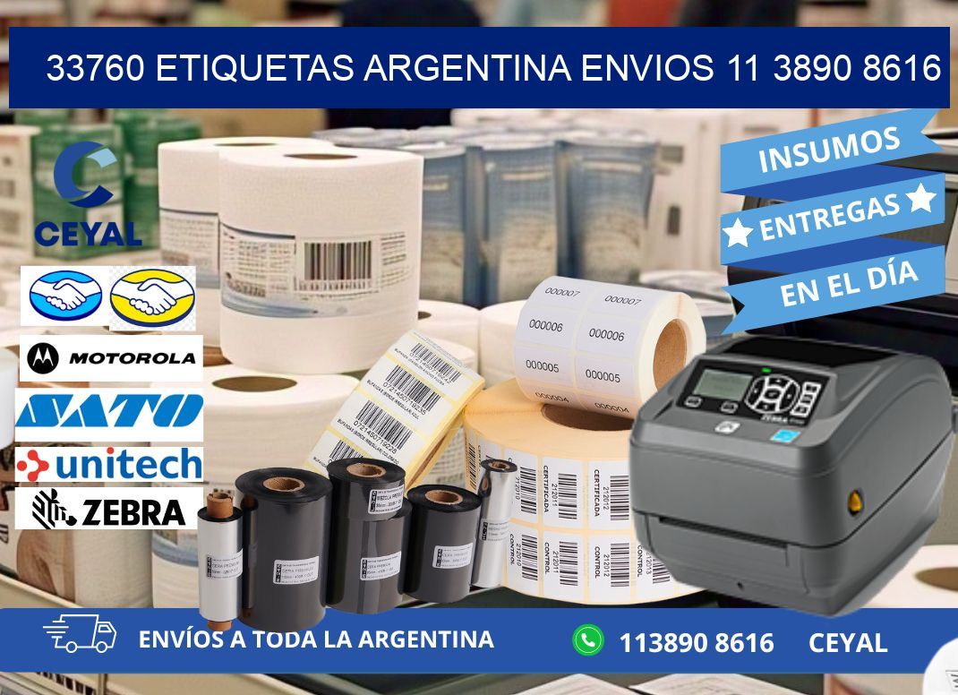 33760 ETIQUETAS ARGENTINA ENVIOS 11 3890 8616