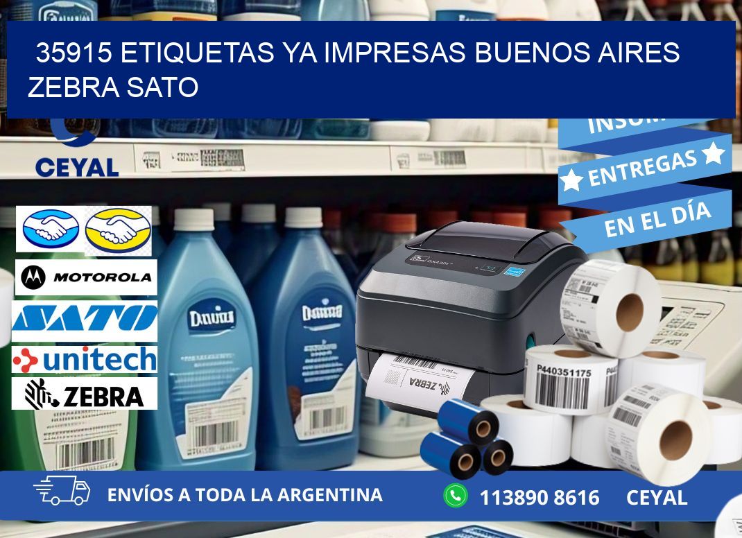 35915 ETIQUETAS YA IMPRESAS BUENOS AIRES ZEBRA SATO