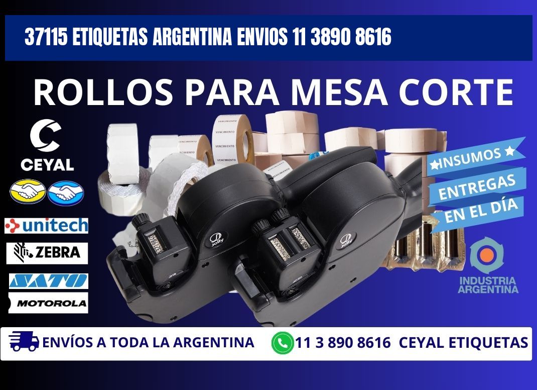 37115 ETIQUETAS ARGENTINA ENVIOS 11 3890 8616