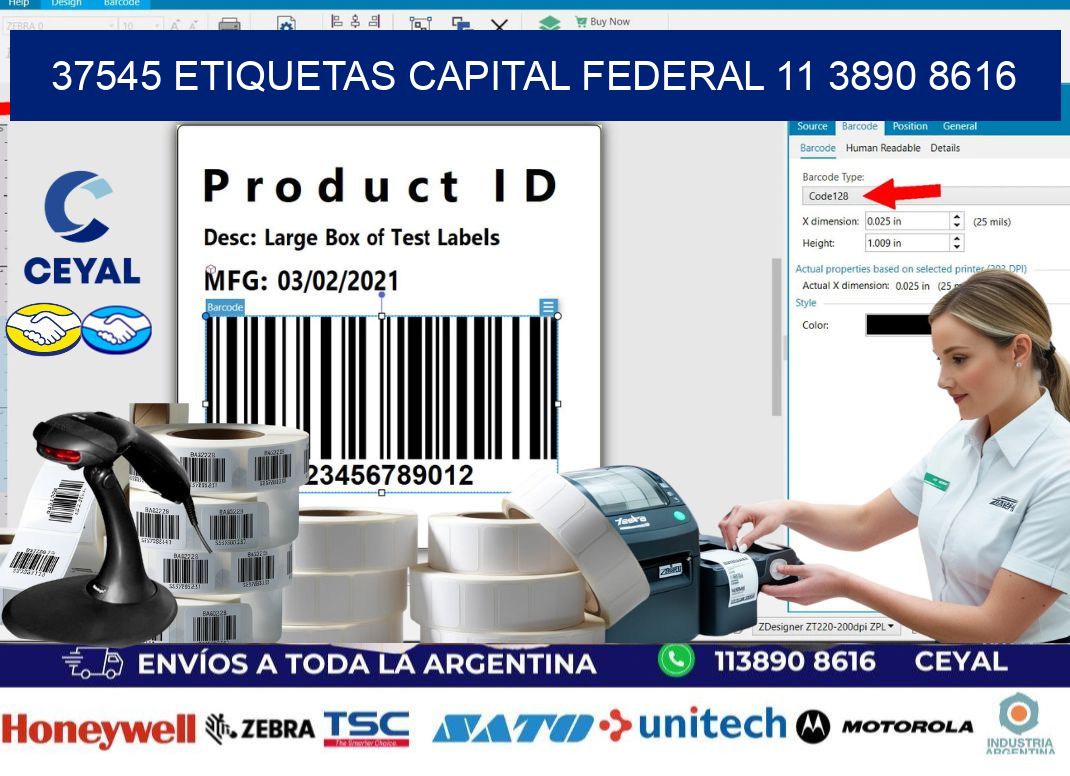 37545 ETIQUETAS CAPITAL FEDERAL 11 3890 8616