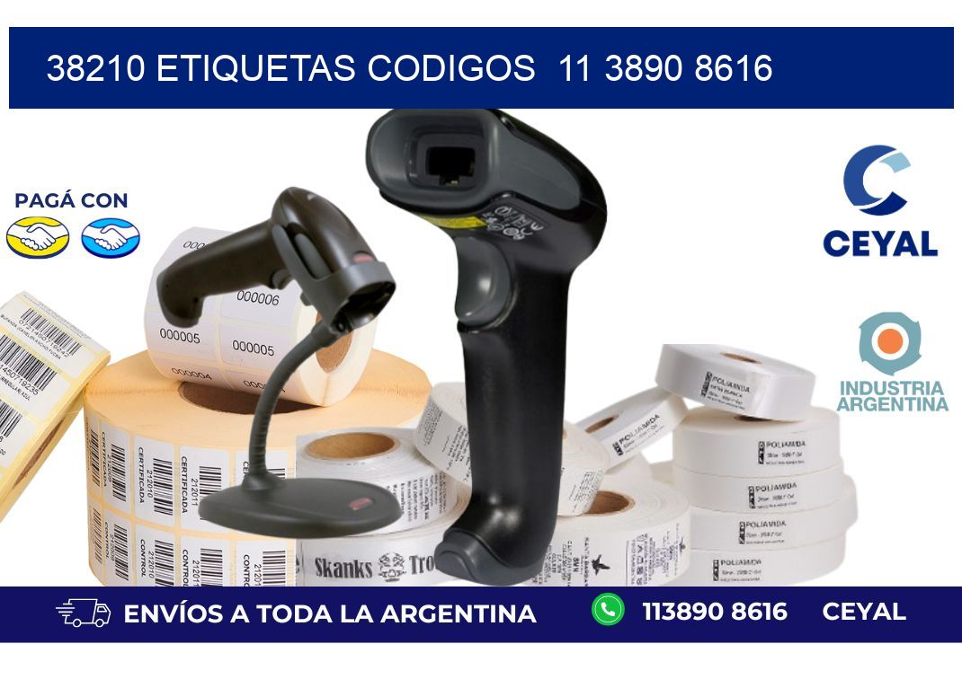 38210 ETIQUETAS CODIGOS  11 3890 8616
