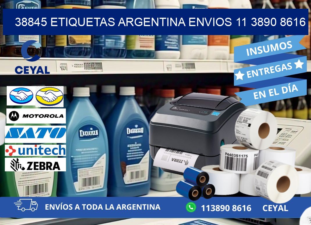 38845 ETIQUETAS ARGENTINA ENVIOS 11 3890 8616