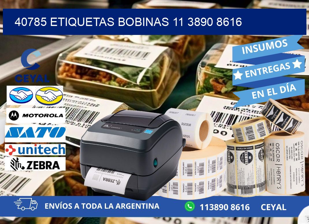 40785 ETIQUETAS BOBINAS 11 3890 8616