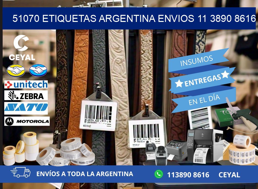 51070 ETIQUETAS ARGENTINA ENVIOS 11 3890 8616