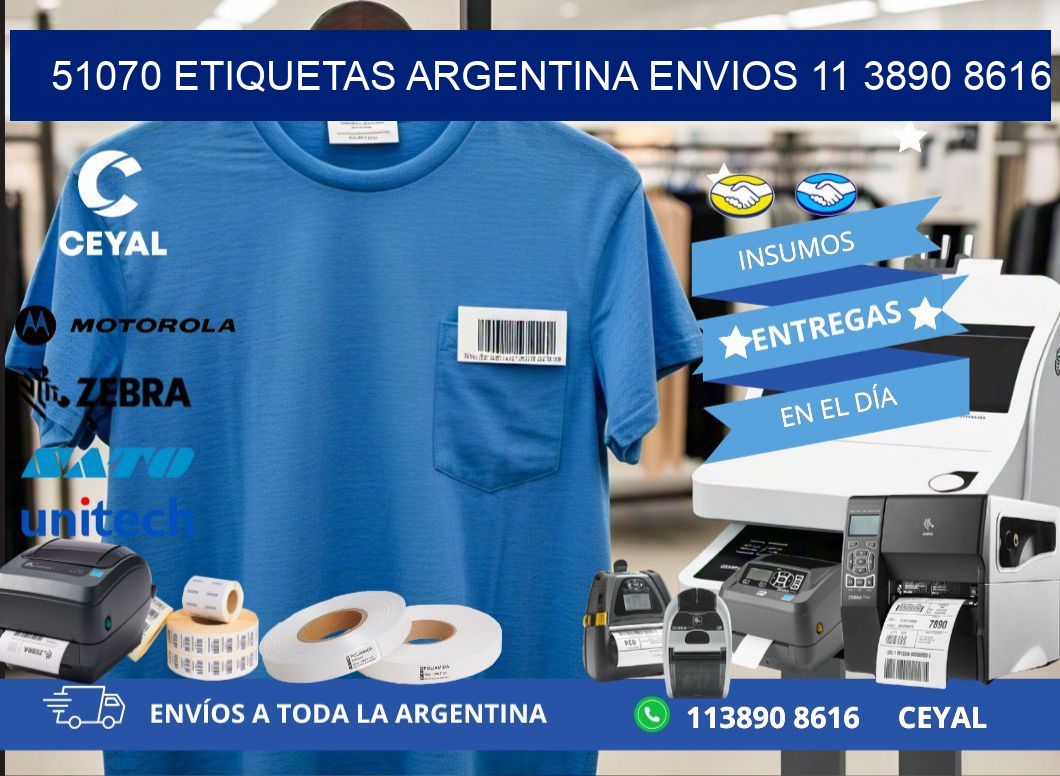 51070 ETIQUETAS ARGENTINA ENVIOS 11 3890 8616