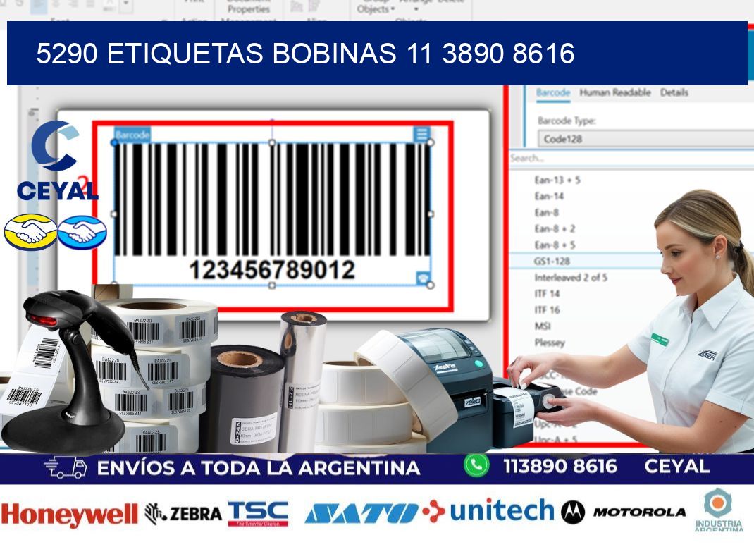 5290 ETIQUETAS BOBINAS 11 3890 8616