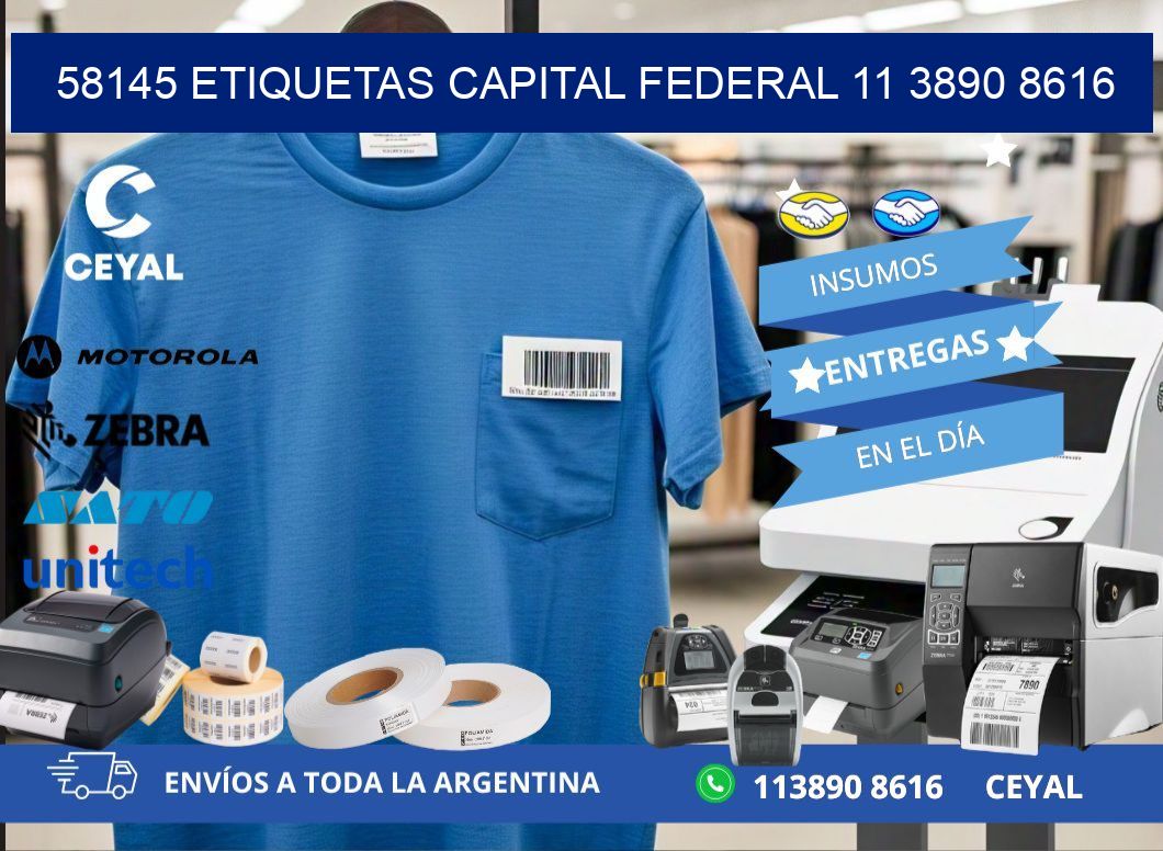 58145 ETIQUETAS CAPITAL FEDERAL 11 3890 8616