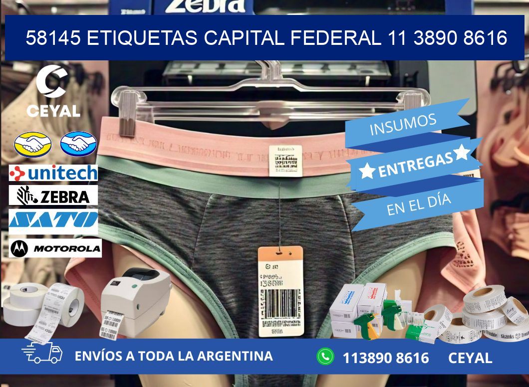 58145 ETIQUETAS CAPITAL FEDERAL 11 3890 8616