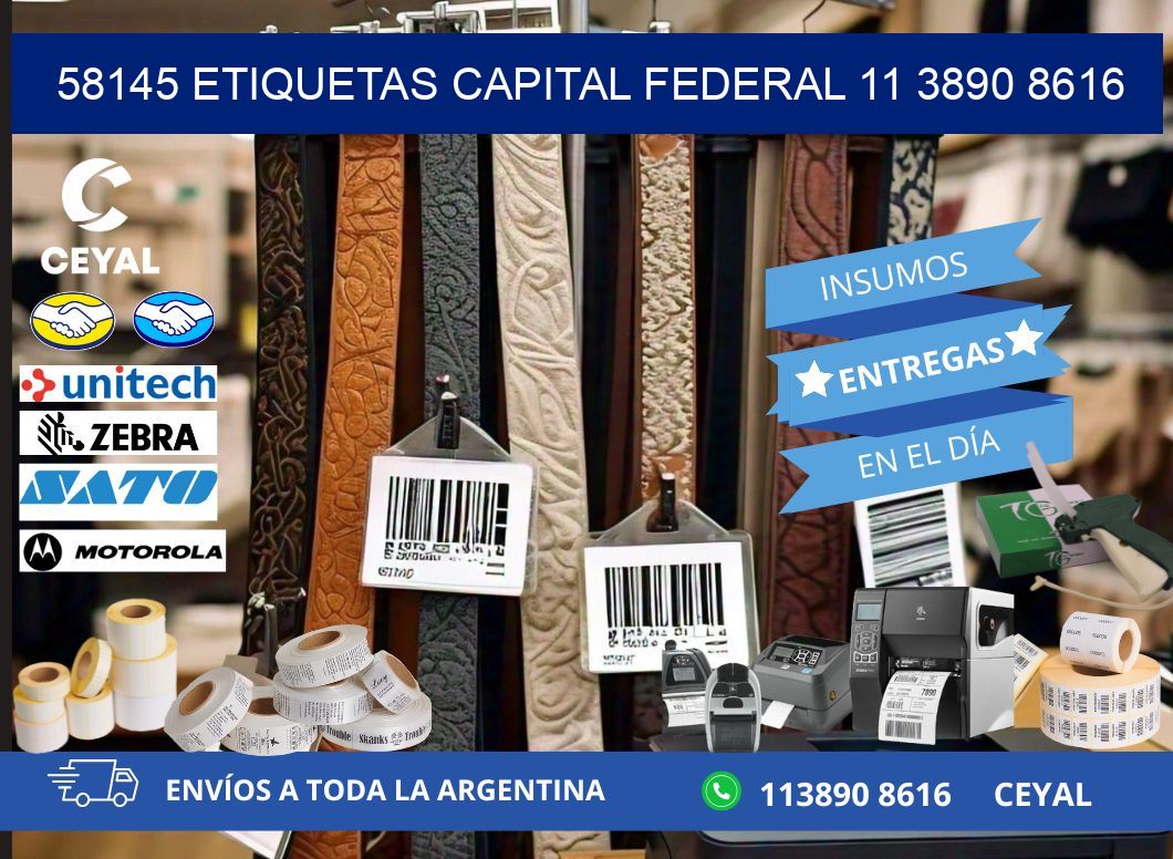 58145 ETIQUETAS CAPITAL FEDERAL 11 3890 8616