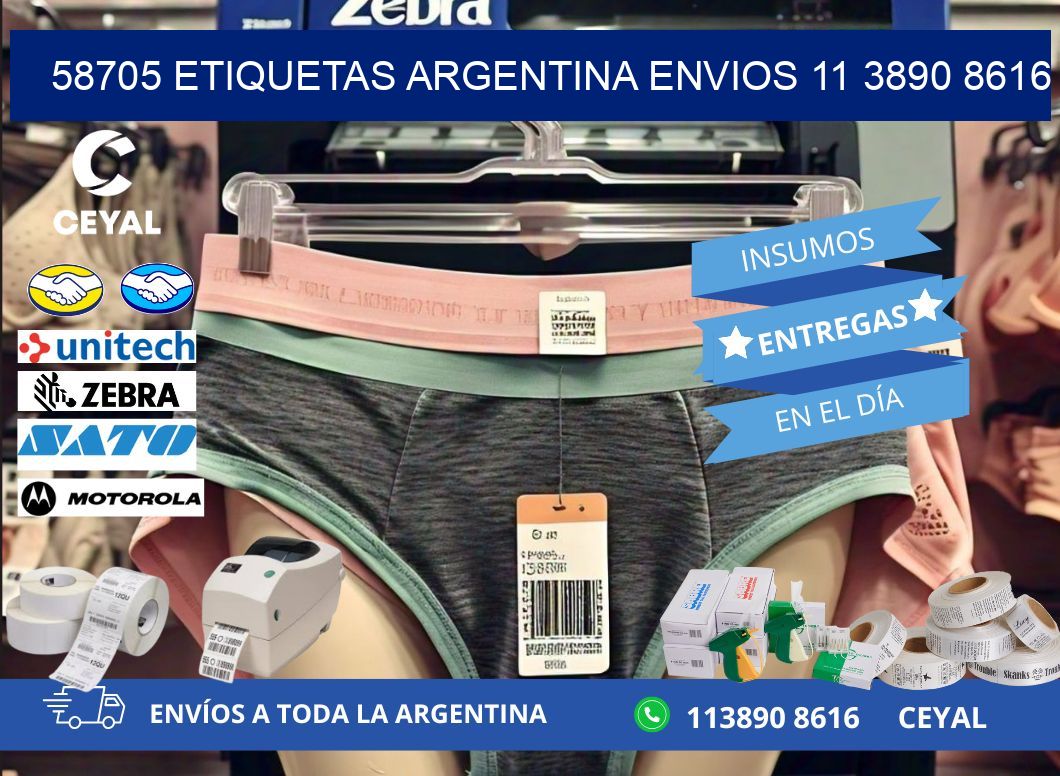 58705 ETIQUETAS ARGENTINA ENVIOS 11 3890 8616