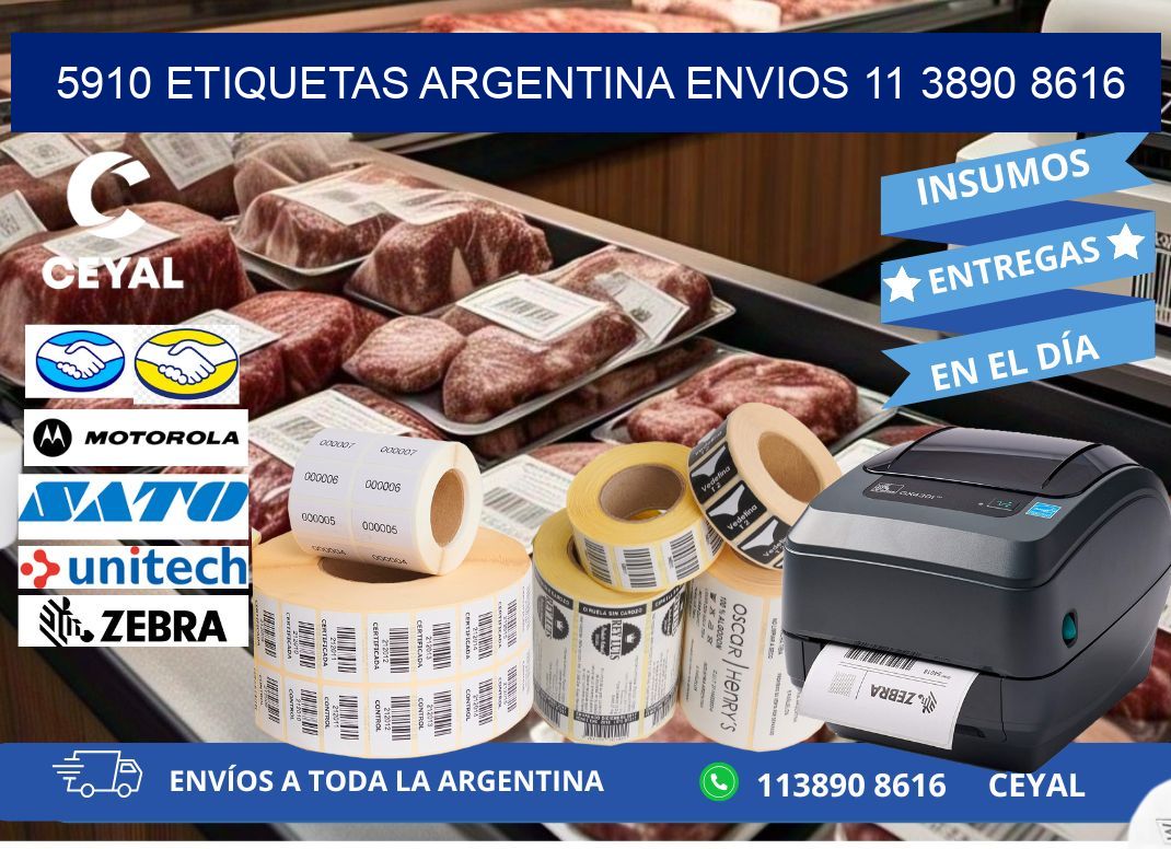 5910 ETIQUETAS ARGENTINA ENVIOS 11 3890 8616